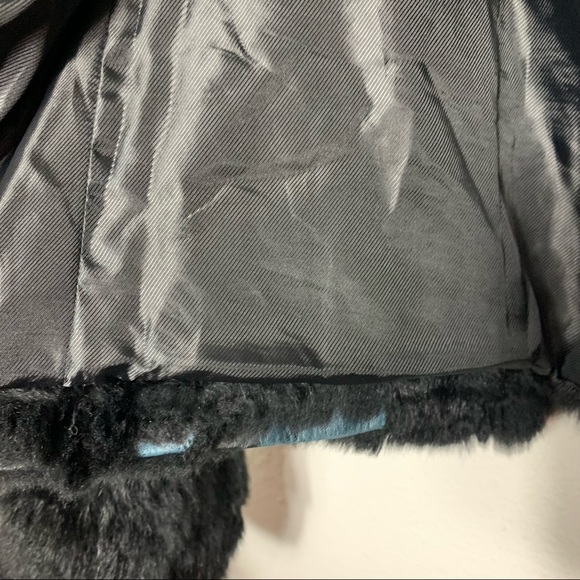 Aqua Black Rabbit Fur Jacket waist Coat - Picture 3 of 8